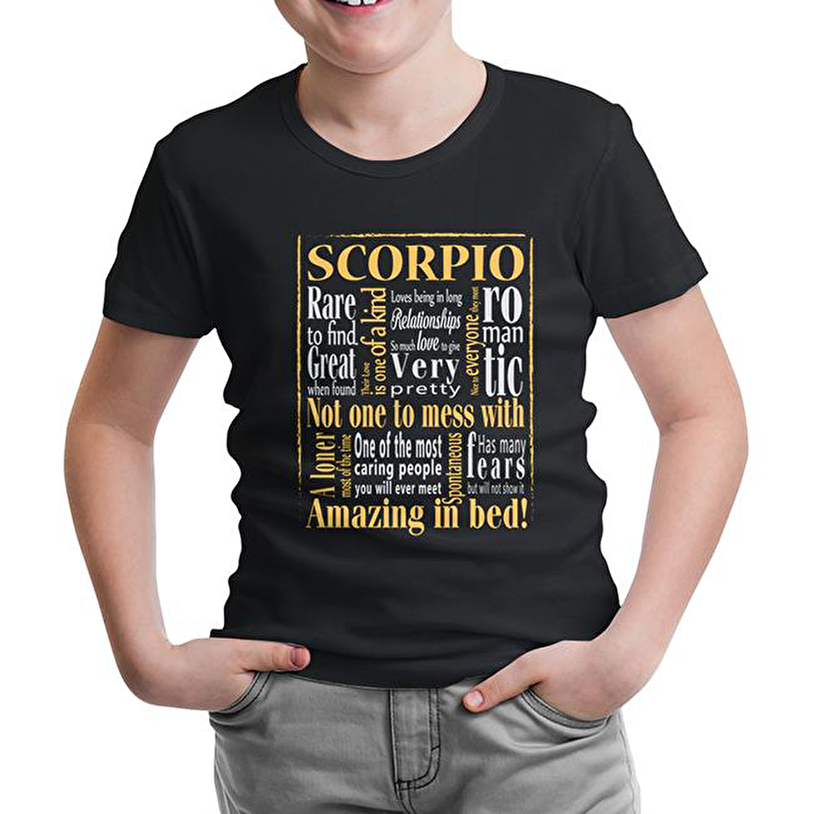Burç - Scorpio Amazing  Siyah Çocuk Tshirt